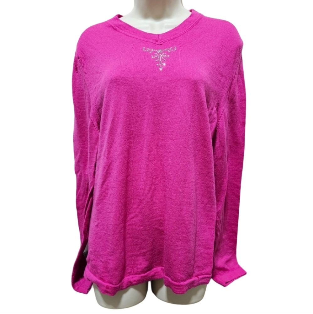 Women's Merona Wool Hot Pink Long Sleeve Shirt
